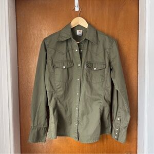 •Carhartt western pearl snap button shirt• Size S